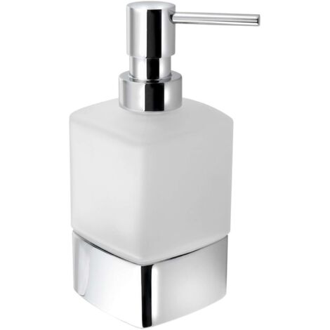 Sapho Accessori bagno Gedy - Dispenser di sapone Lounge per stand di piedi, vetro satinato/cromo 545513