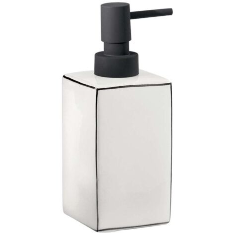 Sapho Accessori bagno Gedy - Distributore di sapone Lucrezia, bianco/nero LC80