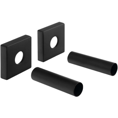 Sapho Accessori - Set rosette di copertura, nero opaco CP815B