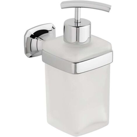 Sapho Aida - Dispensador de jabón, cromo/cristal satinado AI019