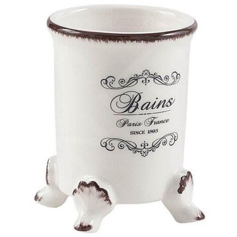 Sapho Amelie - Verre pour brosses à dents et dentifrice, à poser, blanc AM98