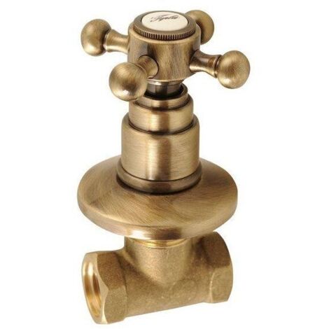 Sapho Antea - Robinet d´arrêt encastré avec corps d'encastrement, froide, bronze 3056C
