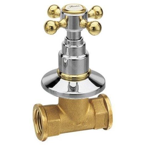 Sapho Antea - Robinet refermable encastré avec corps d'encastrement, chaude, chrome/or 3052H