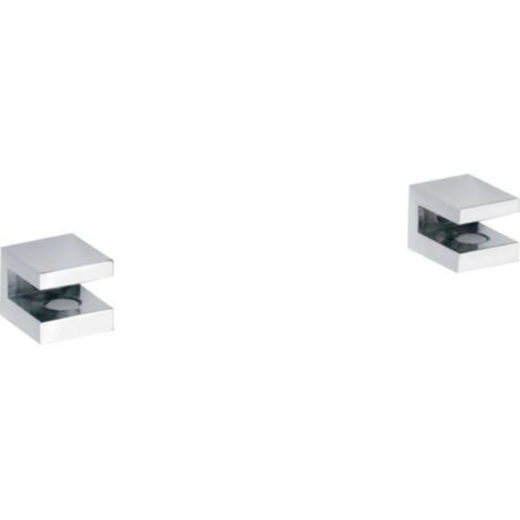 Sapho Asoffi - Portaestantes 2pcs, sin cristal, cromo XJ018