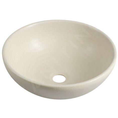 Sapho Attila - Lavabo en céramique, diamètre 43 cm, ivoire DK005