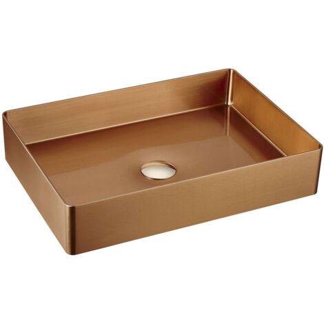 Sapho Aurum - Lavabo 50x35 cm, sin rebosadero, acobre mate AU303