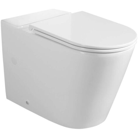 Sapho Avis - Cuvette combinée WC, évacuation Vario, Vortex Rimless, blanc PC106-111