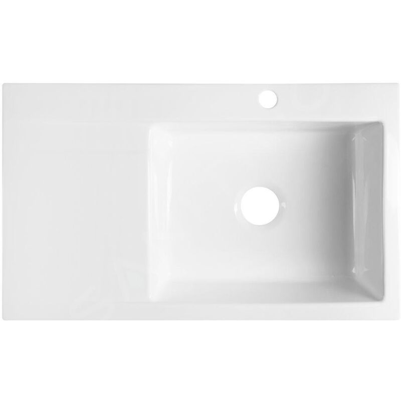 Sapho - Avoria - Evier en céramique, 86x51 cm, droit, blanc 55086