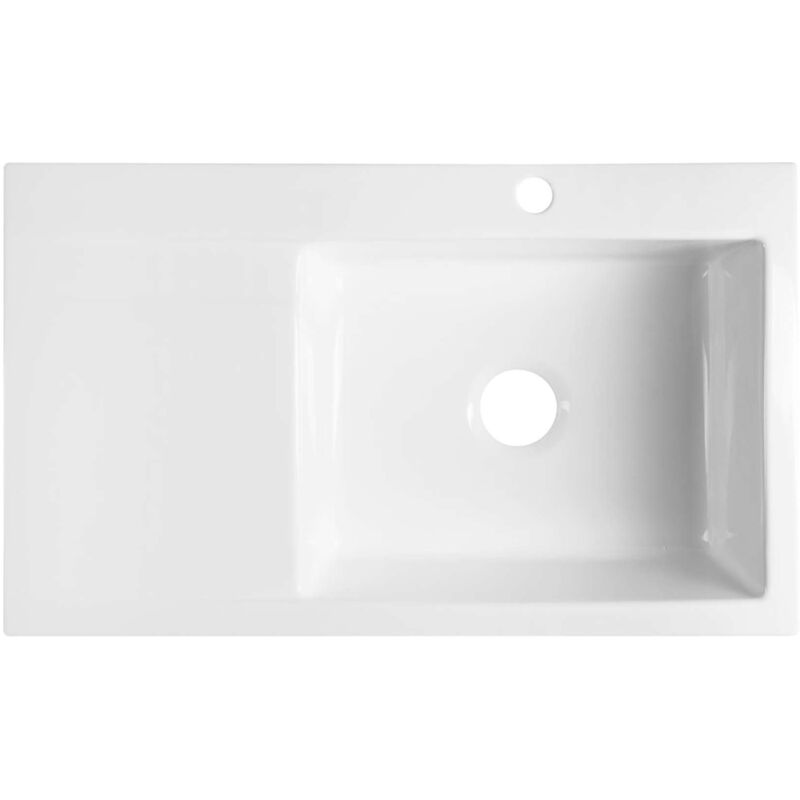 Sapho - Avoria - Keramisches Waschbecken, 86x51 Cm, Rechts, Weiß 55086