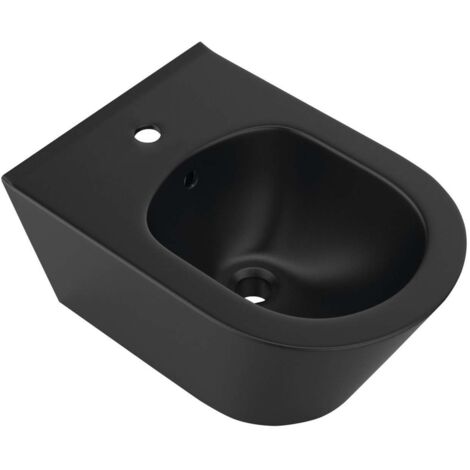 Sapho Avva - Bidé suspendido, orificio para grifo, negro mate 100324-110