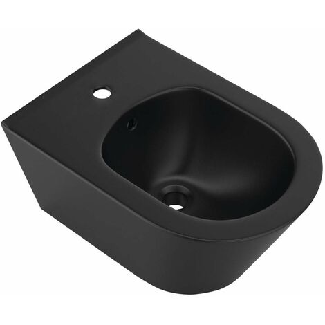 Sapho Avva - Bidet suspendu, trou pour robinet, noir mat 100324-110