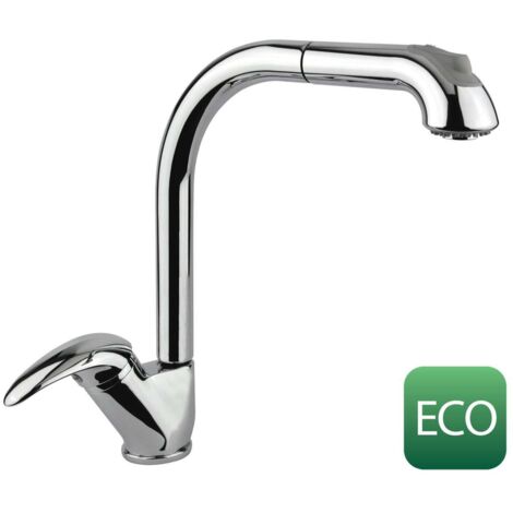 Sapho Axus - Grifo de fregadero con ducha extraíble, cromo 1112-72