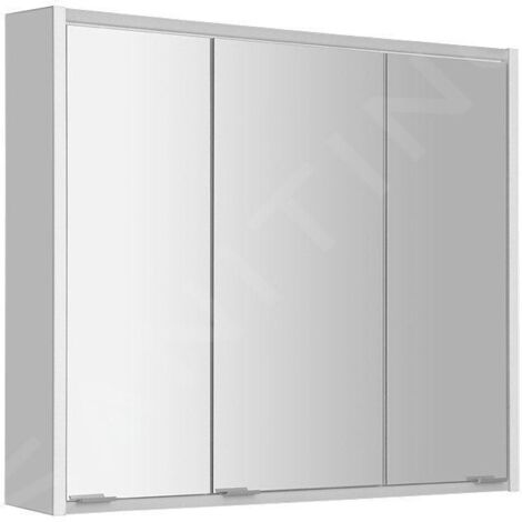 Sapho Batu - Armoire miroir avec éclairage LED, 800x710x150 mm, blanc 1141131