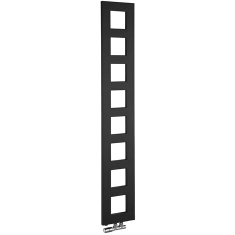 Sapho Block - Scaldasalviette 28x175 cm, 461 W, nero opaco IR182