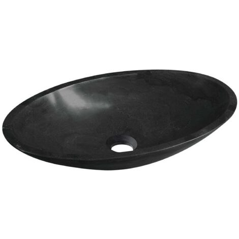 Sapho Blok - Bacinella da lavabo 600x350 mm, senza troppopieno, nero opaco 2401-40