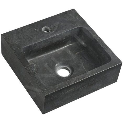 Sapho Blok - Lave-main 300x300 mm, sans trop-plein, trou pour robinet, anthracite 2401-29