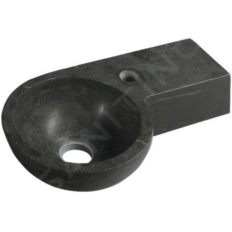 Sapho Blok - Lave-mains 400x230 mm, avec 1 trou à droite, sans trop-plein, anthracite 2401-32