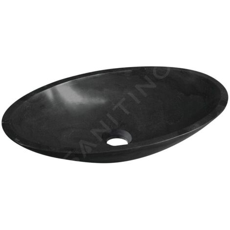 Sapho Blok - Vasque, 600x350 mm, sans trop-plein, noir mat 2401-40