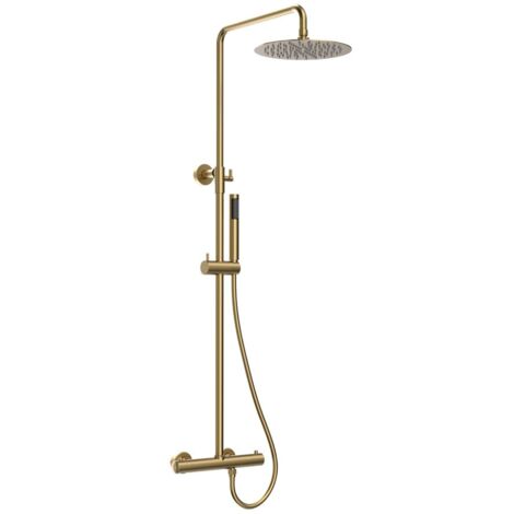 Sapho Brausen - Duschset mit Thermostat, mattgold KU139GB