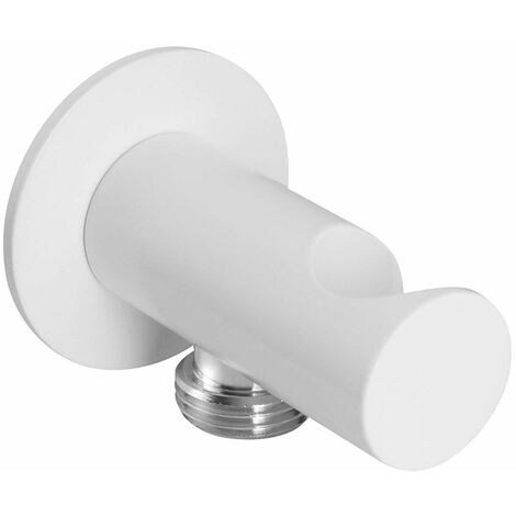 Sapho Brausen - Wandanschlussbogen mit Halterung, weiß matt SG203BI