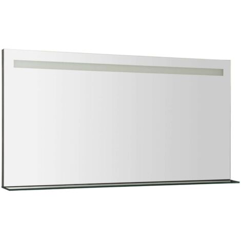 Sapho Breto - Espejo Breto, 120x61 cm, con luz LED y estante BT120