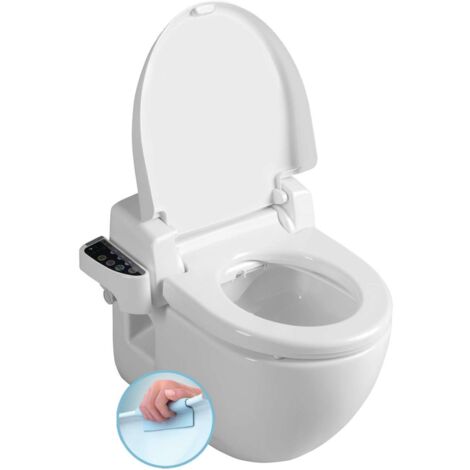 Sapho Brilla - Bidé electrónico con cerámica, SoftClose, Rimless, blanco NB-R770D-1