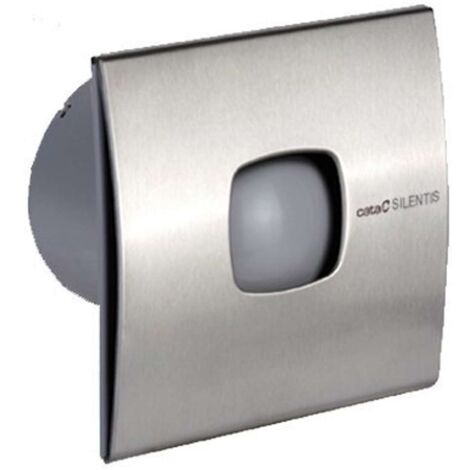 Sapho Cata Silentis - Ventilador de baño 10 INOX axial, 15 W, conducto 100 mm, acero inoxidable 01070300