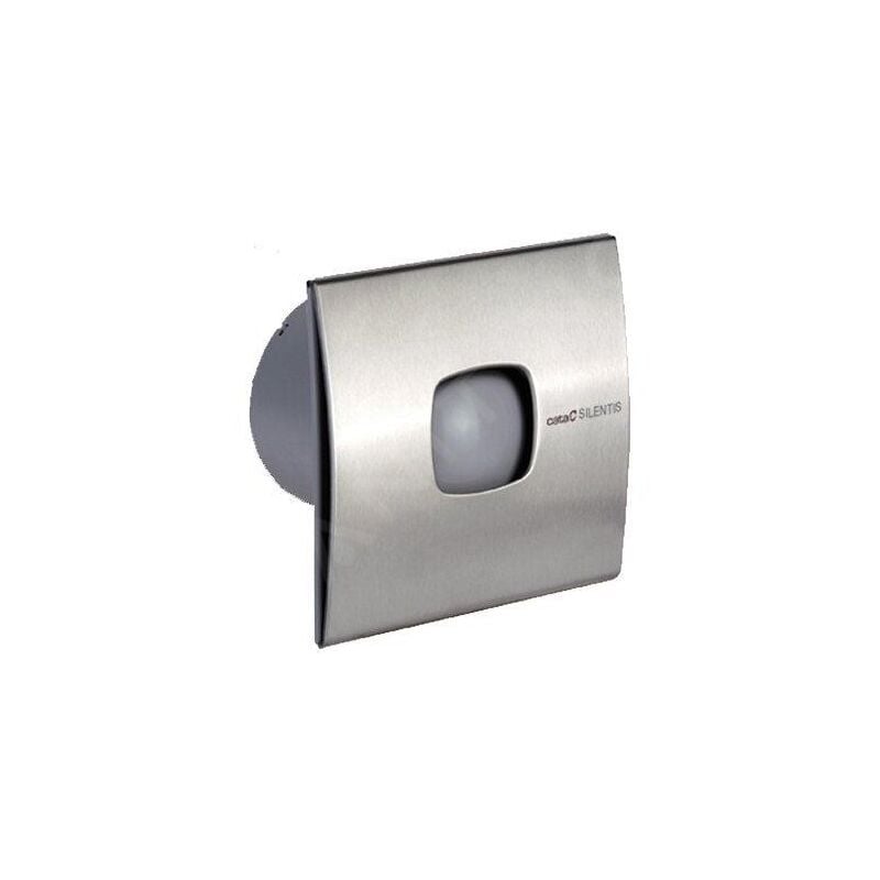 Cata Silentis - Ventilateur de salle de bains 10 inox t axial avec minuterie, 15 w, 100 mm, acier inoxydable 01071300 - Sapho