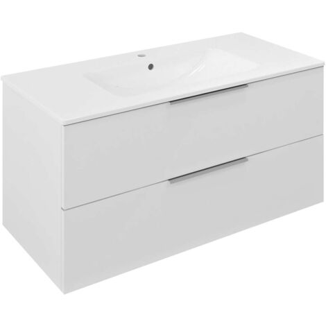 Sapho Cirasa - Mobiletto da lavabo, 100x52x46 cm, 2 cassetti, bianco CR100-3030