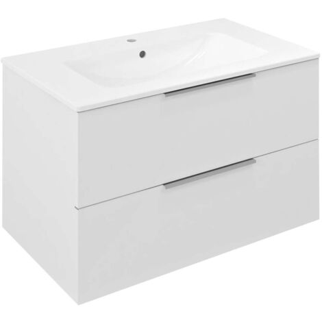 Sapho Cirasa - Mueble lavabo 80x52x46 cm, 2 cajones, blanco CR801-3030