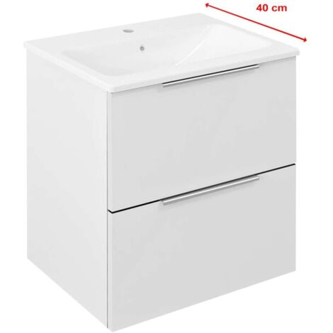 Sapho Cirasa - Mueble para lavabo, 48x54x39 cm, 2 cajones, blanco CR492-3030