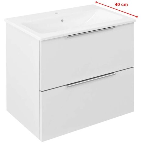 Sapho Cirasa - Mueble para lavabo, 58x54x39 cm, 2 cajones, blanco CR592-3030
