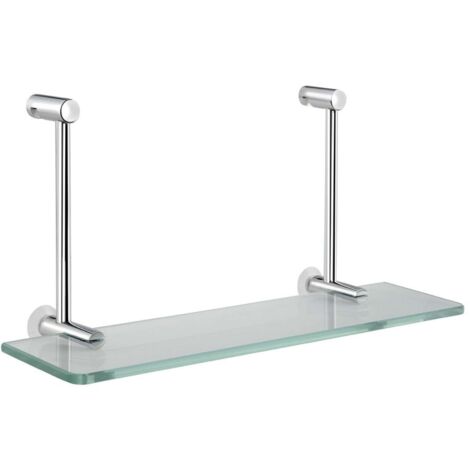 Sapho Circle - Estante colgante para mampara de ducha 400x180x128 mm, cristal/cromo 1301-15
