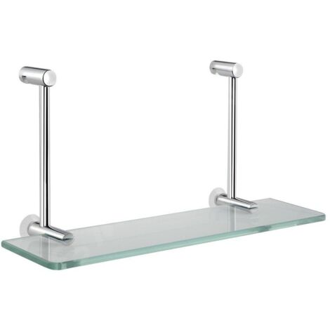 Sapho Circle - Etagère suspendue pour paroi de douche 400x180x128 mm, verre/chrome 1301-15