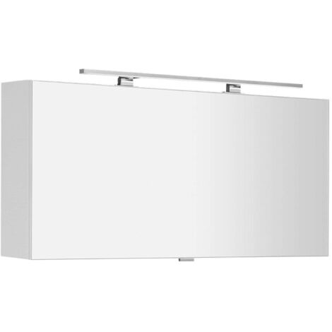 Sapho Cloe - Mueble con espejo con iluminación LED 120x50x18 cm, blanco CE120-0030