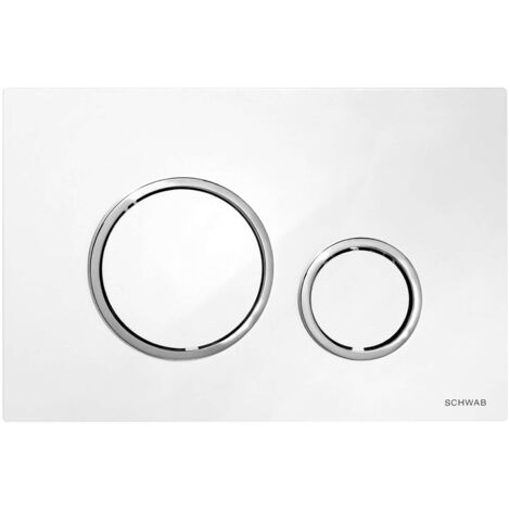 Sapho - Control de descarga, blanco/cromo P47-0201-0250