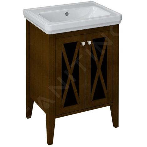 Sapho Cross - Meuble de lavabo 550x810x430 mm, acajou CR060