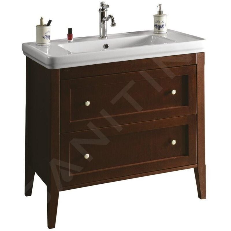 Sapho - Cross - Meuble pour lavabo 85x81x47 cm, acajou CR091