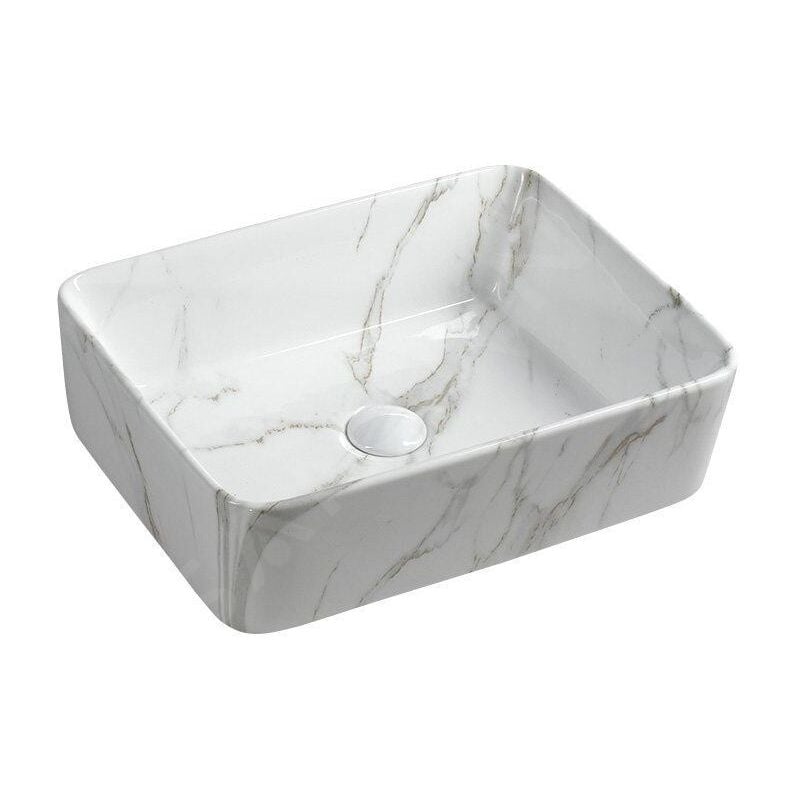 Sapho - Dalma - Vasque à poser, 475x375 mm, sans trou pour robinet, carrara MM517