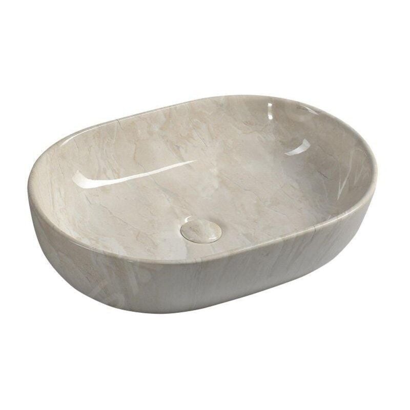 Sapho - Dalma - Vasque à poser, 590x420 mm, sans trou pour robinet, marfil MM427