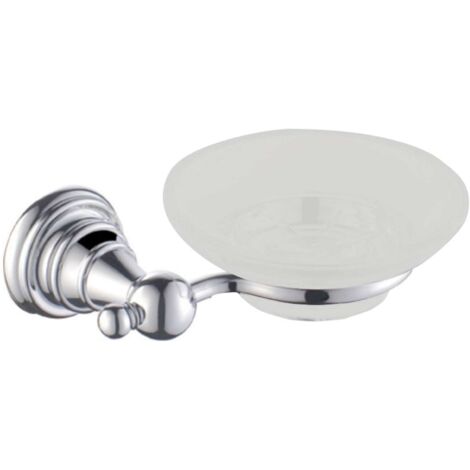 Sapho Diamond - Jabonera con soporte, cristal/cromo 1317-02