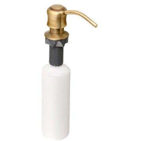 Sapho – Distributeur de savon encastré en laiton chromé – Volume 350 ml extensible jusqu'à 1000 ml – Dimensions 55x260x110 mm – SP004