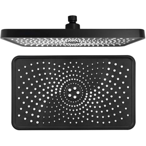 Sapho Docce - Soffione doccia, 30x18 cm, nero opaco SK851B
