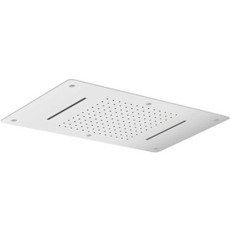 Sapho Docce - Soffione doccia, 70x38 cm, 2 getti, acciaio inox MS343