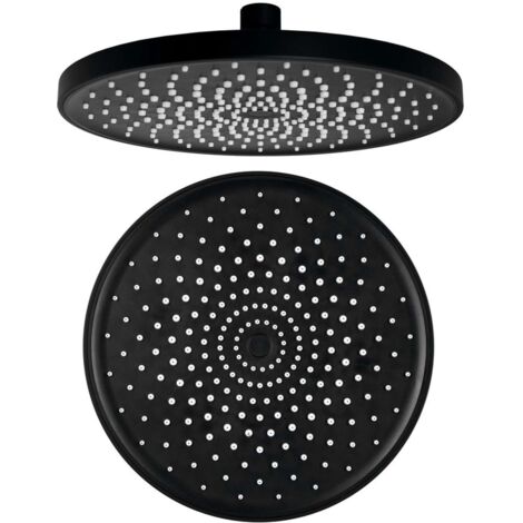 Sapho Docce - Soffione doccia, diametro 22 cm, nero opaco SK852B
