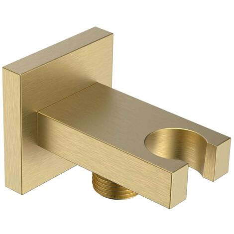 Sapho Duchas - Codo de pared con soporte, dorado AQ591GB