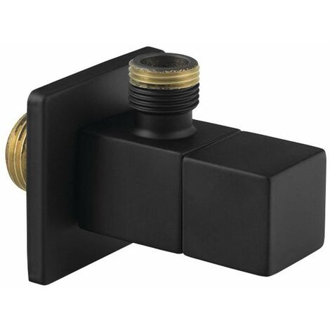 Sapho Eckventile - Eckventil mit Rosette, eckig, schwarzmatt SL115