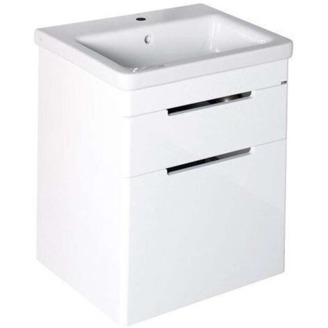 Sapho Ella - Mobiletto da lavabo 46x65x38 cm, 2 cassetti, bianco EL052-3030