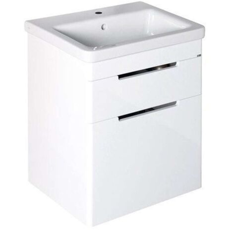 Sapho Ella - Mueble de lavabo 565x650x430 cm, 2 cajones, blanco EL062-3030