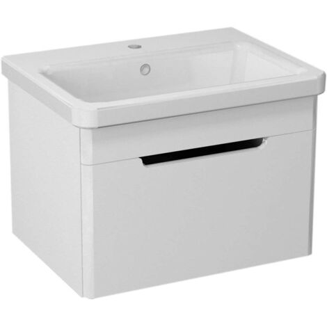 Sapho Ella - Mueble para lavabo 57x39x43 cm, 1 cajón, blanco EL060-3030